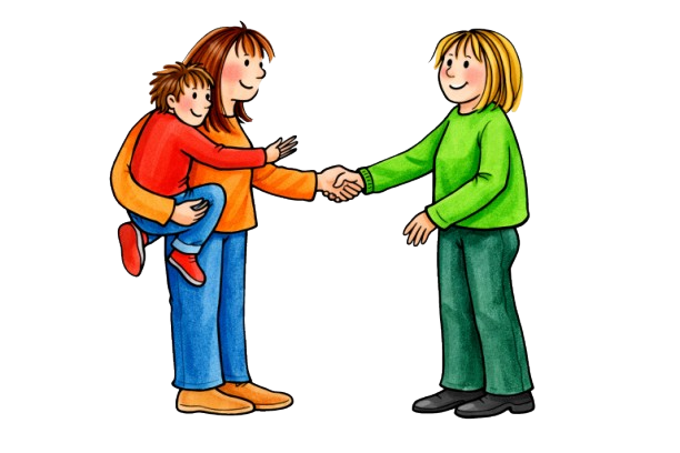 elterngespraech mit der Tagesmutter und den Eltern